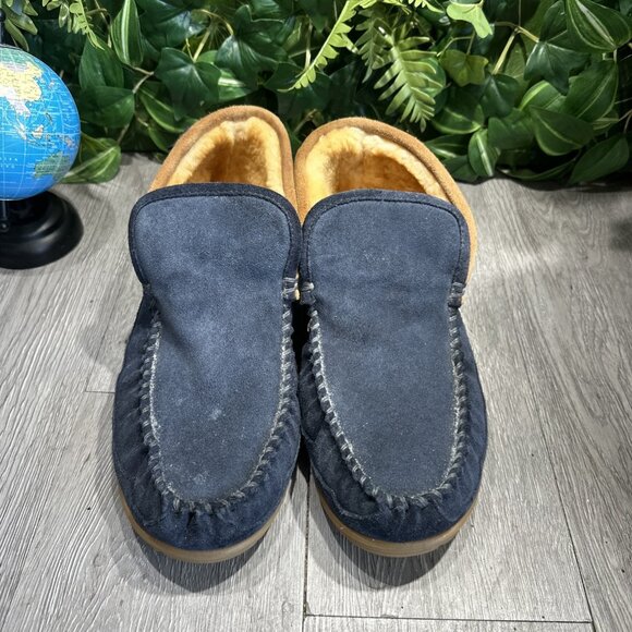 Ll Bean Wicked Good Slippers Men Size 11 Blue Suede main image 7